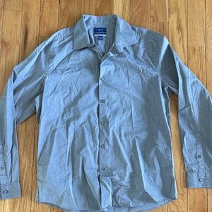 APT. 9 Men's Casual Grey Button-Down Shirt